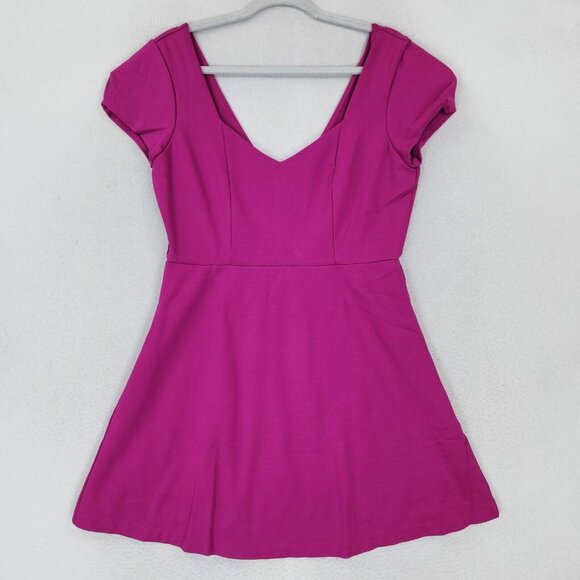 Urban Outfitters Dress Womens 12 Pink A Line Felite Maria Stretch Mini Casual - Picture 1 of 11